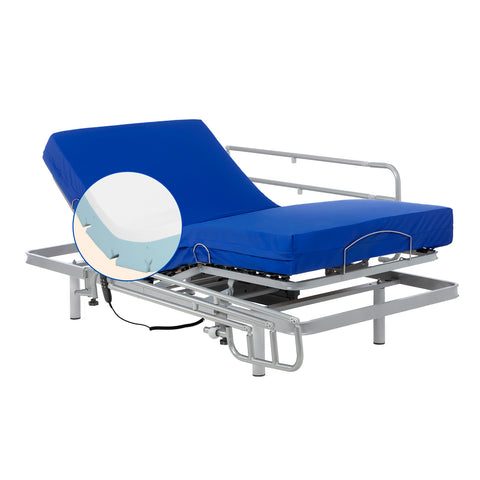 Pack Cama Articulada con Colchón Viscoelástico Professional V3 (90x190 cm, Barandillas)