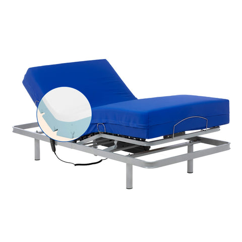 Letto ospedaliero con materasso sanitario viscoelastico plus impermeabile - 80x200 cm