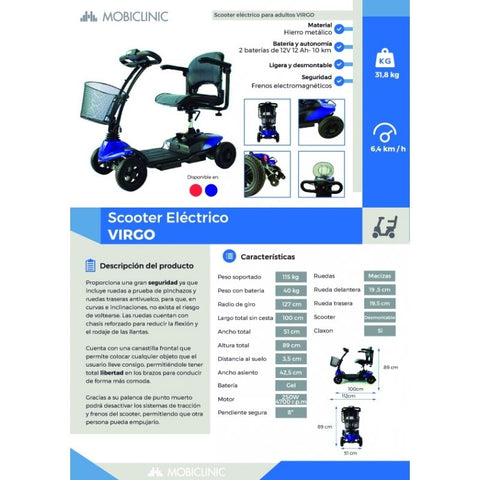 Scooter elettrico per mobilità ridotta Virgo