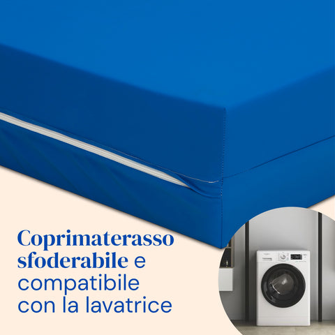 Letto ospedaliero con gambe regolabili e materasso sanitario in schiuma HR - 90x200 cm