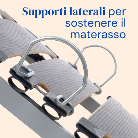 Letto ospedale con materasso sanitario viscoelastico e sponde letto