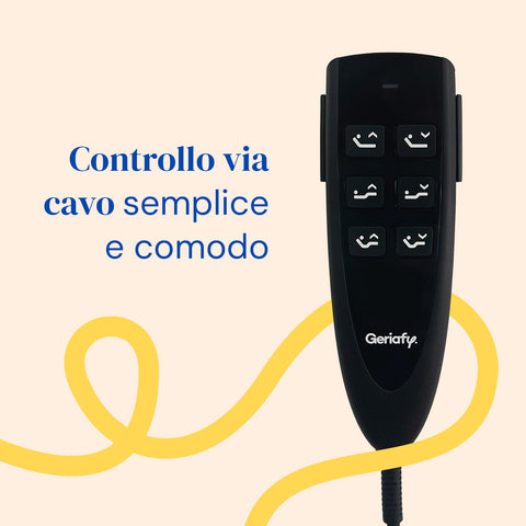 Letto ortopedico elettrico con piedi regolabili e sponde letto abbattibili
