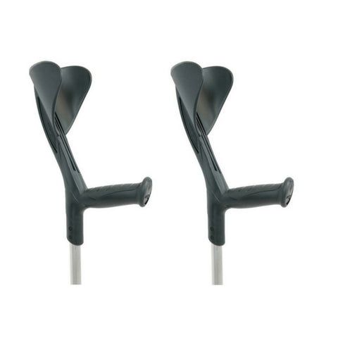 Set 2 stampelle in alluminio regolabili in altezza – Colore nero