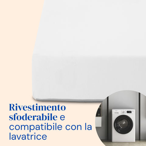 Geriafy - Pack Letto ortopedico elettrico | Materasso Visco Tencel (90x190 cm, Gambe fisse + Sponde letto)
