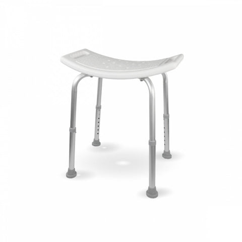 Silla de ducha | Aluminio | Regulable en altura | Conteras antideslizantes | San Fermín