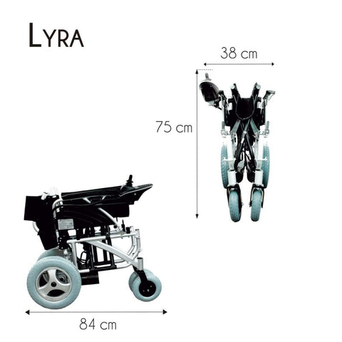 Sedia a rotelle elettrica pieghevole Lyra