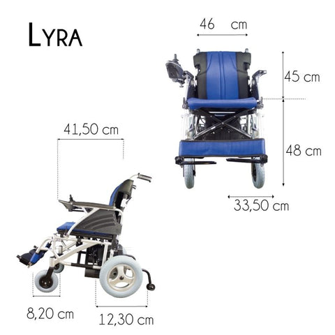 Sedia a rotelle elettrica pieghevole Lyra