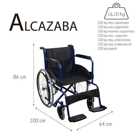 Sedia a rotelle autopropulsabile - Colore blu